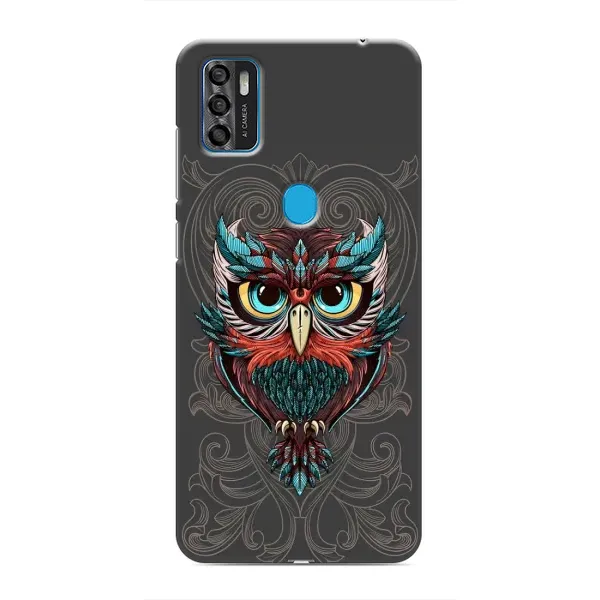 Чехол с рисунком «Сова на сером» для ZTE Blade A7s 2020 Чехол с рисунком «Сова на сером» для ZTE Blade A7s 2020