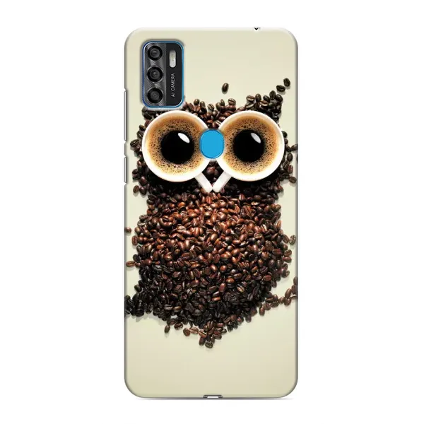 Чехол с рисунком «Сова с зерен кофе» для ZTE Blade A7s 2020 Чехол с рисунком «Сова с зерен кофе» для ZTE Blade A7s 2020