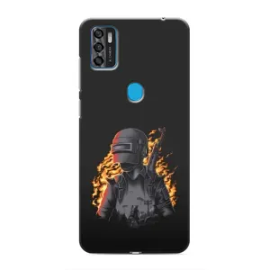 Чохол з картинкою "Герой Pubg" на ZTE Blade A7s 2020 (В полум'ї)