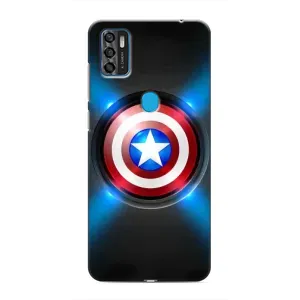 Чехол с Щитом Капитана Америки на ZTE Blade A7s 2020 (Яркий Щит Капитана)