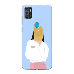 Силіконовый Чохол на ZTE Blade A7s 2020 з картинкой Модных девушек (Жовта кепка)