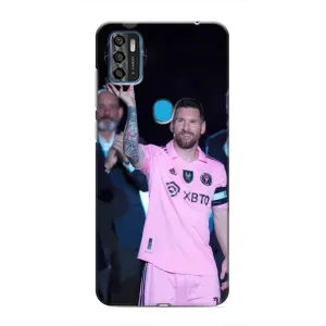 Чехлы Лео Месси в Майами на ZTE Blade A7s 2020 (Золотой мяч Месси)