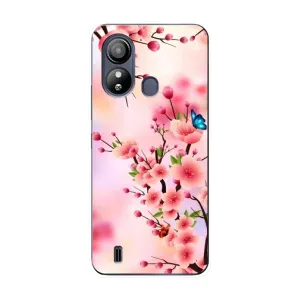 Чехол с принтом САКУРЫ на ZTE Blade L220 (Бабочки на сакуре)