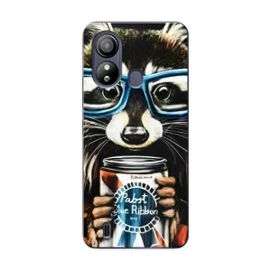 Силиконовый Чехол с Енотами на ZTE Blade L220 (Енот в очках)