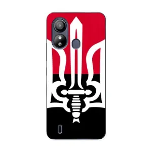 Чехлы УПА (Красно-Чёрный) на ZTE Blade L220 (Герб Украины)