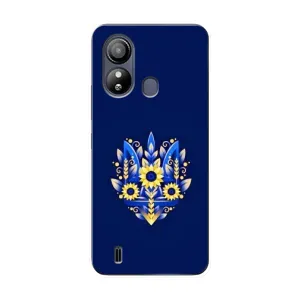 Чохол з картинкою (Патріотичний ГЕРБ) на ZTE Blade L220 (Герб в квітах)