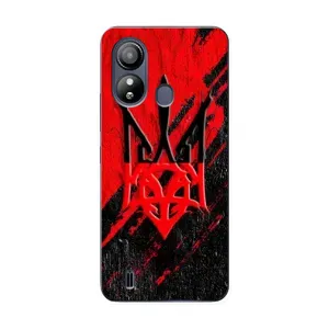 Чехлы УПА (Красно-Чёрный) на ZTE Blade L220 (Герб в цвете УПА)