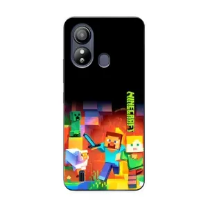 Чехлы для ZTE Blade L220 (Персонажи Майн Крафт) (Герой Майнкрафт)