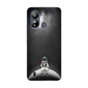 Силиконовый Чехол с принтом "Космонавты" на ZTE Blade L220 (Космонавт романтик)