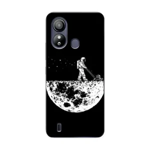 Силиконовый Чехол с принтом "Космонавты" на ZTE Blade L220 (Космонавт)