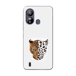 Чехол с леопардовым принтом на ZTE Blade L220 (Леопард на белом)