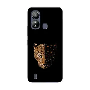 Чехол с леопардовым принтом на ZTE Blade L220 (Леопард на черном)