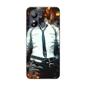 Силиконовый чехол с картинкой "Герой Pubg" на ZTE Blade L220 (Man Пубг)
