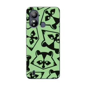 Силиконовый Чехол с Енотами на ZTE Blade L220 (Мордочки Енота)