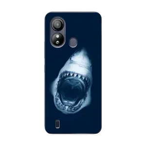 Силиконовый бампер с картинкой животных для ZTE Blade L220 (Пасть Акулы)