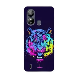 Силиконовый бампер с картинкой животных для ZTE Blade L220 (Тигр-Арт)