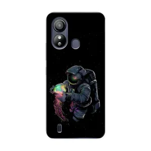 Силиконовый Чехол с принтом "Космонавты" на ZTE Blade L220 (В руках земля)