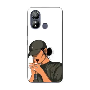 Силиконовый Чехол на ZTE Blade L220 с картинкой Стильных Девушек (В зеленом)