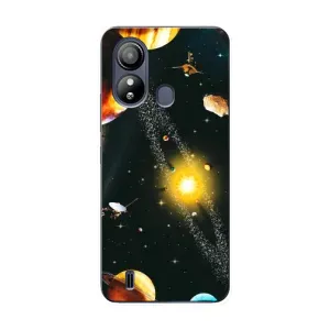 Чехол (ТПУ) с планетами на ZTE Blade L220 (Вид с космоса)