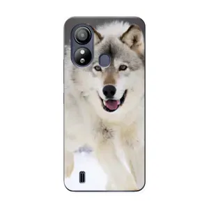 Чехол с Волком на ZTE Blade L220 (Волк на снегу)