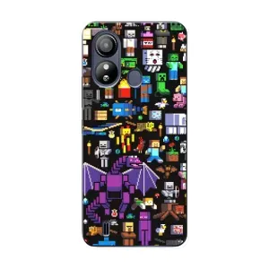 Чехол майнкрафт для ZTE Blade L220 (Все персонажи)