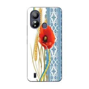 Силиконовый Чехол на ZTE Blade L220 с картинкой Вышиванки (Вышиванка с цветком)