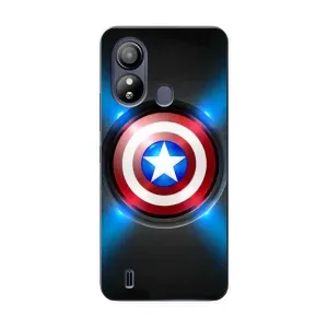 Чехол с Щитом Капитана Америки на ZTE Blade L220 (Яркий Щит Капитана)