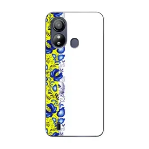 Силиконовый Чехол на ZTE Blade L220 с картинкой Вышиванки (Желто-синяя вышиванка)