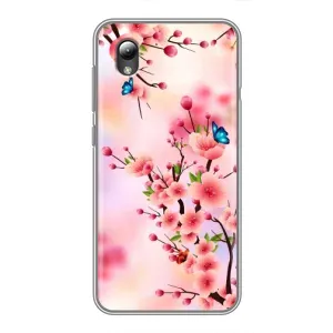 Чехол с принтом САКУРЫ на ZTE Blade L8 (Бабочки на сакуре)