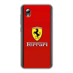Силиконовый бампер с картинкой машины на ZTE Blade L8 (Ferrari Logo)