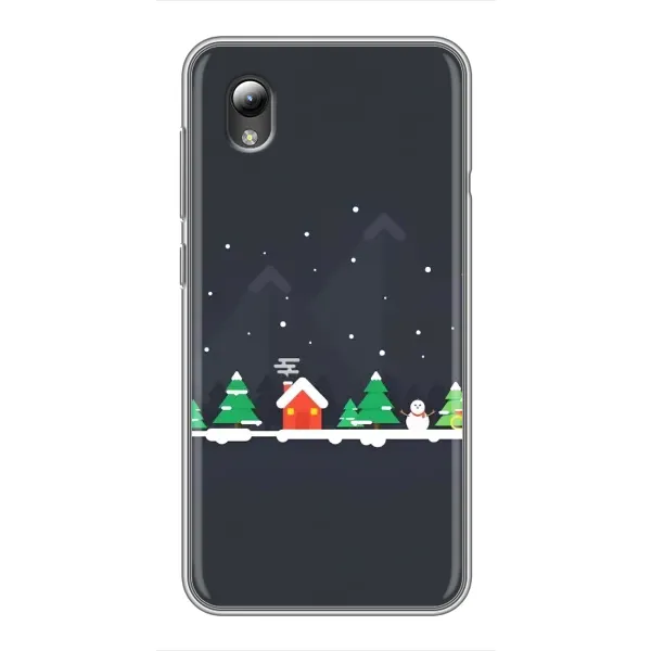 Чехол с рисунком «Город зимний» для ZTE Blade L8