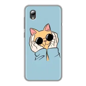 Бампер з зображенням Котиків для ЗТЕ Блейд Л8 (КОТИК в окулярах)