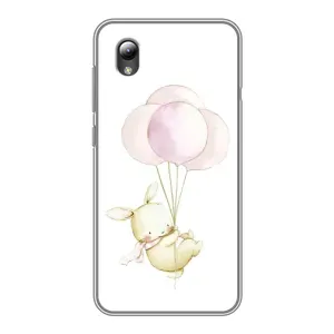 Силиконовый бампер с картинкой животных для ZTE Blade L8 (Кролик и шарики)