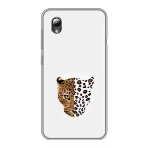 Чехол с леопардовым принтом на ZTE Blade L8 (Леопард на белом)