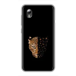 Чехол с леопардовым принтом на ZTE Blade L8 (Леопард на черном)