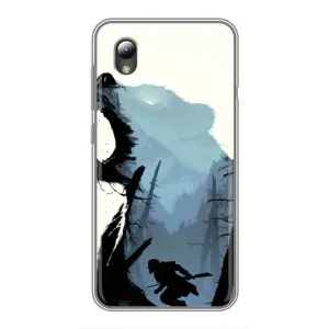 Силиконовый бампер с картинкой животных для ZTE Blade L8 (Медведь и лес)