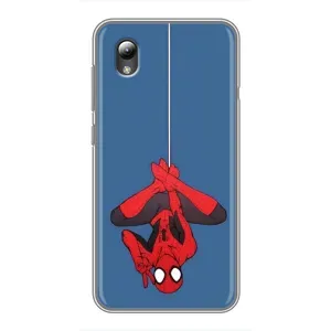 Чехол Супергерой Человека Паука на ZTE Blade L8 (На паутине)