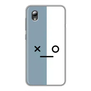Силиконовые Чехлы (смешные стикеры) для ZTE Blade L8 (Серо-белый)