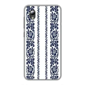 Силиконовый Чехол на ZTE Blade L8 с картинкой Вышиванки (Синяя вышиванка)
