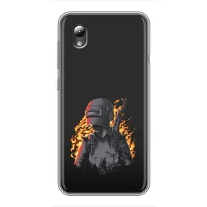 Чохол з картинкою "Герой Pubg" на ZTE Blade L8 (В полум'ї)