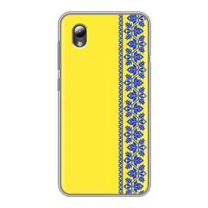 Силиконовый Чехол на ZTE Blade L8 (Вышиванка на желтом)