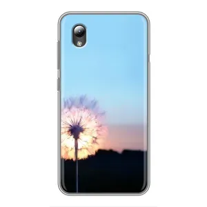 Силиконовый Чехол с одуванчиками на ZTE Blade L8 (Закат с одуванчиком)