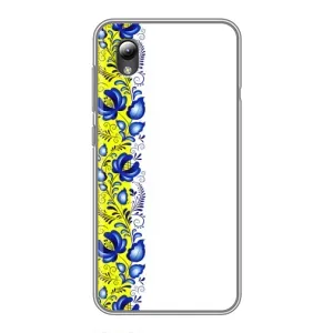 Силиконовый Чехол на ZTE Blade L8 с картинкой Вышиванки (Желто-синяя вышиванка)