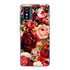 Силиконовый бампер с принтом (цветочки) на ЗТЕ Блейд Л9 (Букет цветов)