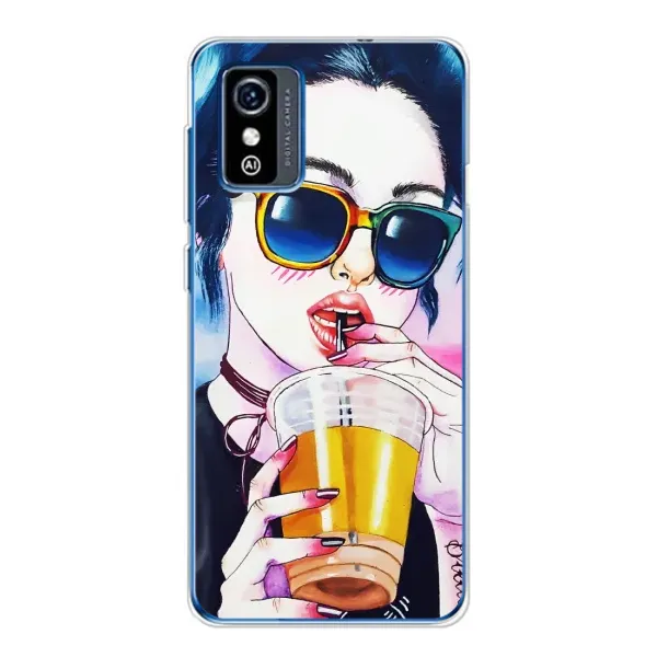 Чехол с рисунком «Девушка с коктейлем» для ZTE Blade L9 Чехол с рисунком «Девушка с коктейлем» для ZTE Blade L9