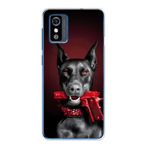 Чехол ДОБЕРМАН для ZTE Blade L9 (Доберман злой)