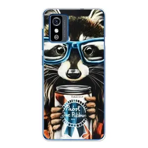 Силиконовый Чехол с Енотами на ZTE Blade L9 (Енот в очках)