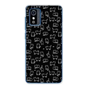 Чехол на тематику: Коты для ZTE Blade L9 (Котики на черном)