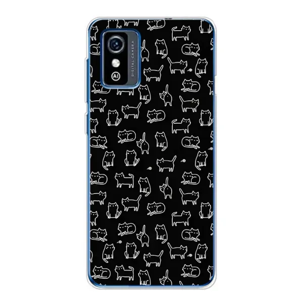 Чехол с рисунком «Котики на черном» для ZTE Blade L9 Чехол с рисунком «Котики на черном» для ZTE Blade L9