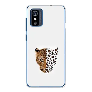 Чехол с леопардовым принтом на ZTE Blade L9 (Леопард на белом)